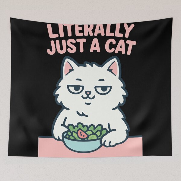 Item preview, Literally Just a Cat Tee – Straightforward Cat Meme Art designed and sold by WhiskerlyGfx.