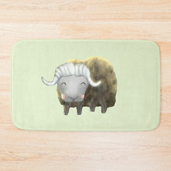 Item preview, Wee Musk Ox - Cute Watercolor designed and sold by LittleCloudShop.