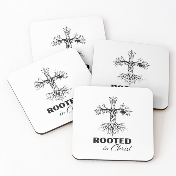 Item preview, Rooted In Christ – Christian Faith Typography T-Shirt Design designed and sold by CrossCrafted.