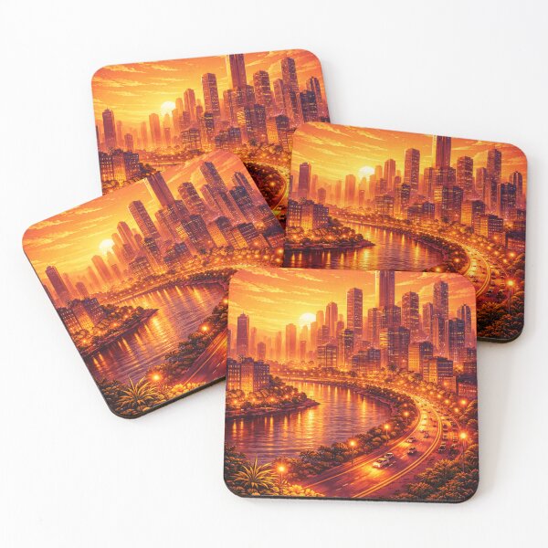 Item preview, Golden Hour City Glow designed and sold by Artistmonkey345.