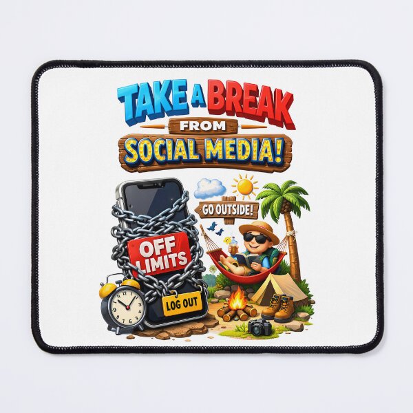 Item preview, Take a Break From Socials designed and sold by MarkColeImaging.