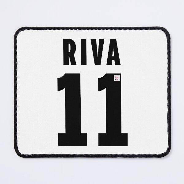Item preview, 11 Gigi Riva Cagliari: Number 11 “RIVA” Tribute with Four Moors Emblem – Sardinian Football Art designed and sold by Arte Cartoon From TagTeam Group.