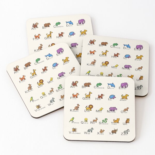 Item preview, Animal Alphabet Chart in German designed and sold by rogue-design.