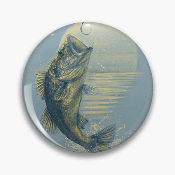 Item preview, Bass Fishing Art Today Illustration 3 designed and sold by kolonjArt.