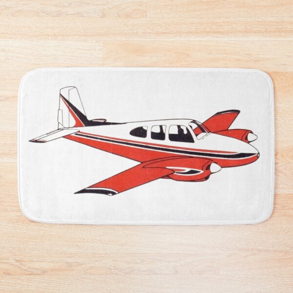 Item preview, beechcraft travel air 95 vintage red and black designed and sold by PilotandPlane.