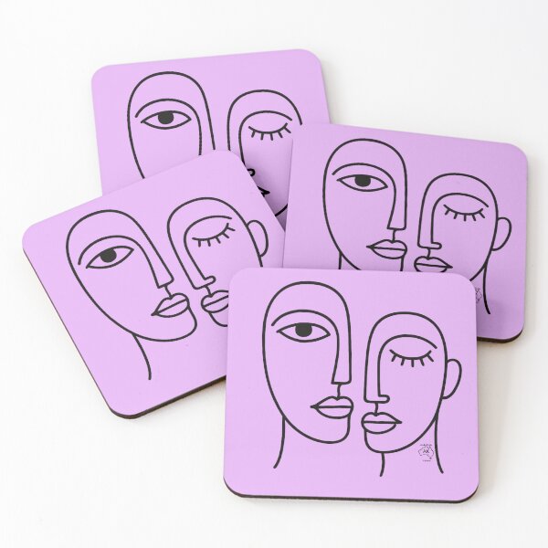 Item preview, Neutral gender line-drawing faces designed and sold by Andykinoz.