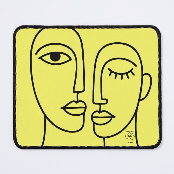 Item preview, Neutral gender line-drawing faces designed and sold by Andykinoz.