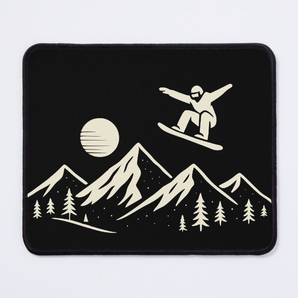Item preview, Snowboarder Jump - Minimalist Winter Mountain Sports Art designed and sold by Imaginationbeyond.