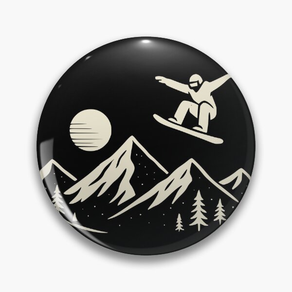 Item preview, Snowboarder Jump - Minimalist Winter Mountain Sports Art designed and sold by Imaginationbeyond.