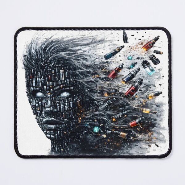 Item preview, Vapor Mind – Surreal Vape Art Portrait designed and sold by House of Taste Vape Designs.