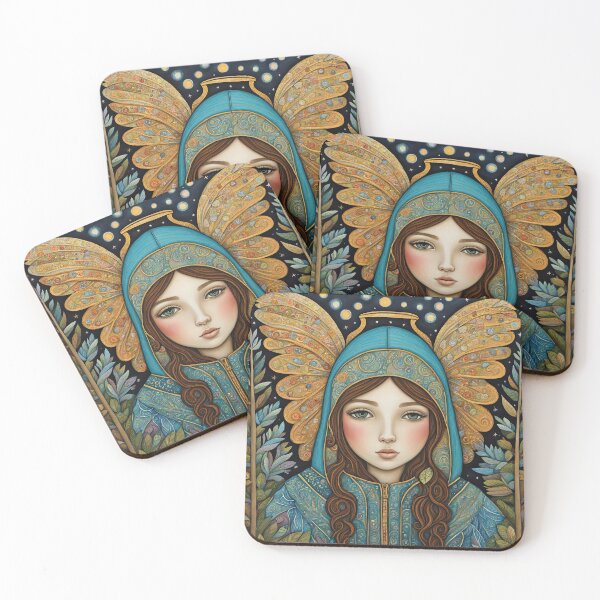Item preview, Angel with wings wearing a hoodie in the Forest designed and sold by Colin Bentham.