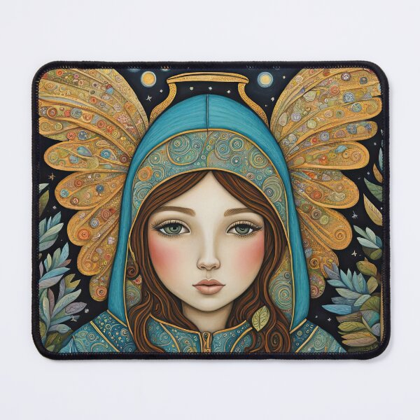 Item preview, Angel with wings wearing a hoodie in the Forest designed and sold by Colin Bentham.