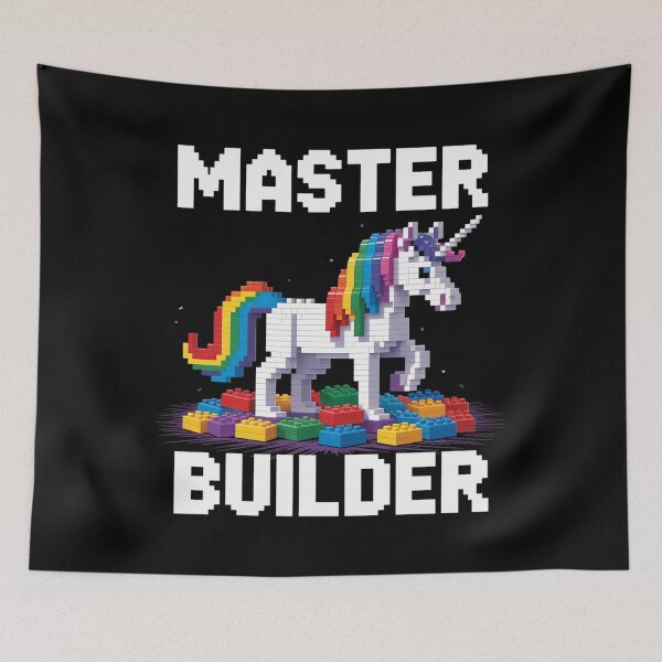 Item preview, Master Builder Building Blocks Bricks Unicorn designed and sold by AquaKiev.