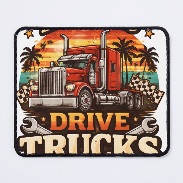 Item preview, Born to Drive Trucks – Retro Truck Driver Illustration designed and sold by Alexamarin.