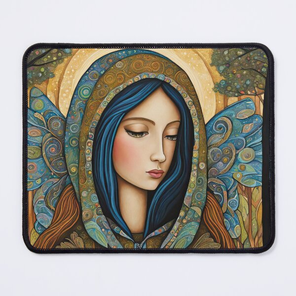 Item preview, Angel with wings wearing a hoodie in the Forest designed and sold by Colin Bentham.