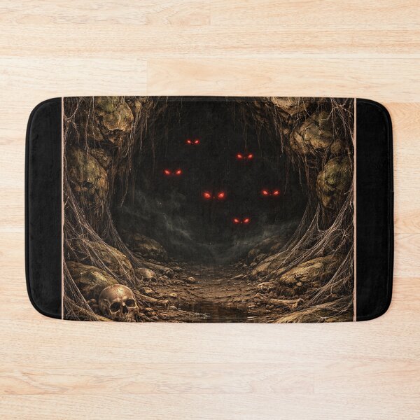 Item preview, Cave of Red Eyes – Dark Fantasy Horror Landscape designed and sold by DrizzyV.
