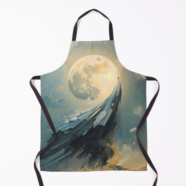 Item preview, Lunar Drift: Abstract Textured Moon and Ethereal Sky Palette Knife Art designed and sold by Cozyartsss.