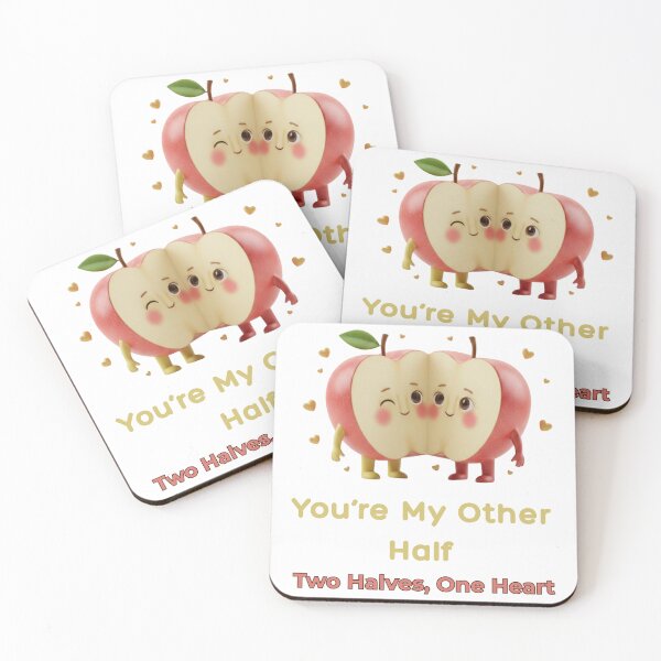 Item preview, You’re My Other Half - 3D Apple Soulmates designed and sold by Anyshca.
