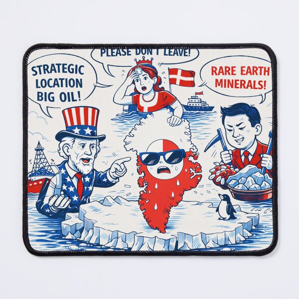 Item preview, Greenland Under Pressure – A Cold War Cartoon for a Warming World designed and sold by Sybille-Yates.