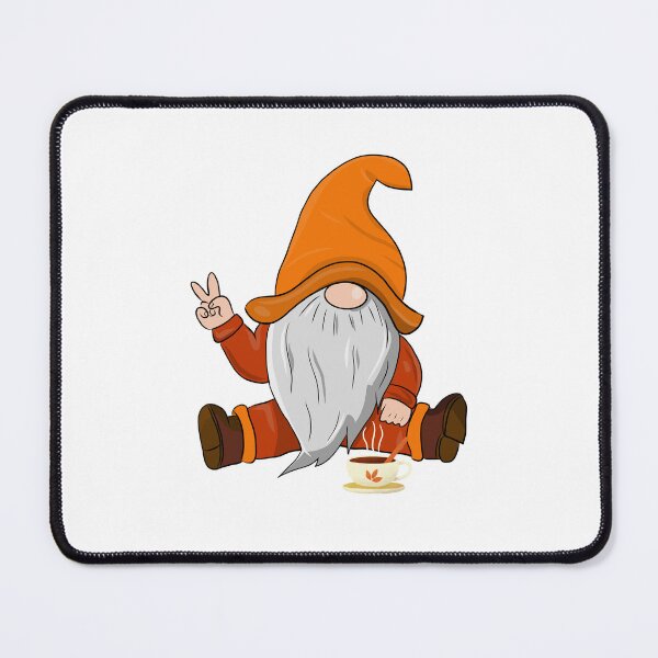 Item preview, Cozy Coffee Gnome Peace Sign Cute Orange Gnome Art designed and sold by Like it.