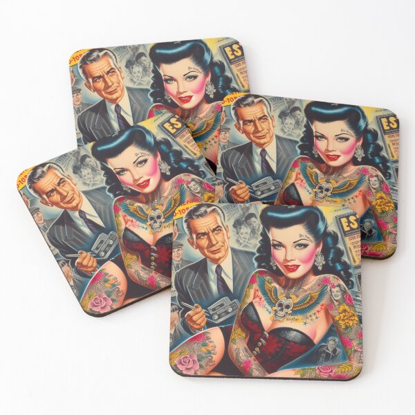 Item preview, Retro Tattooed Pin-up designed and sold by PulpVintage.