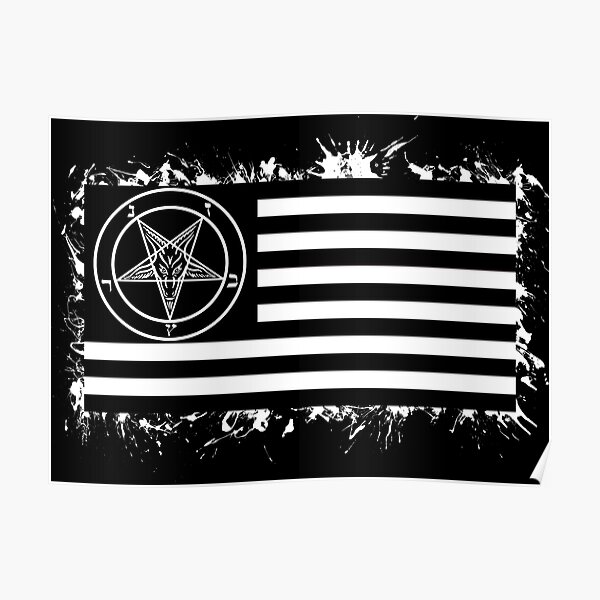 Satanic American Flag Poster