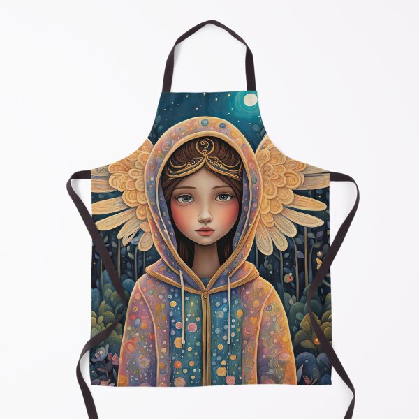 Item preview, Angel with wings wearing a hoodie illuminating the night Forest designed and sold by Colin Bentham.
