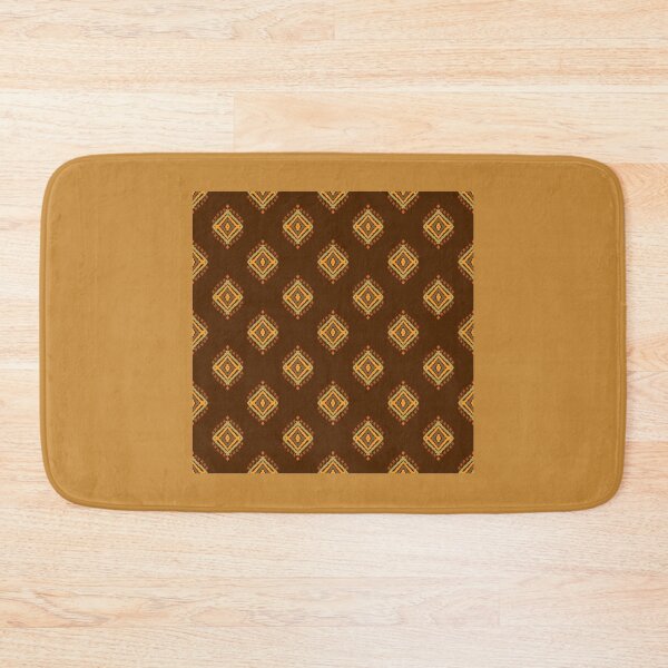 Item preview, Earthy Woodland Ikat Diamond Medallion designed and sold by Tinaartth .
