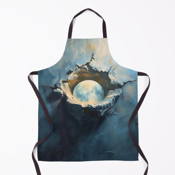 Item preview, Lunar Core: Modern Abstract Impasto Moon Emerging from Cracked Wall Art designed and sold by Cozyartsss.