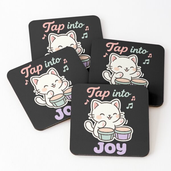 Item preview, Tap Into Joy Cat Shirt – Happy Cozy Cat Illustration designed and sold by WhiskerlyGfx.
