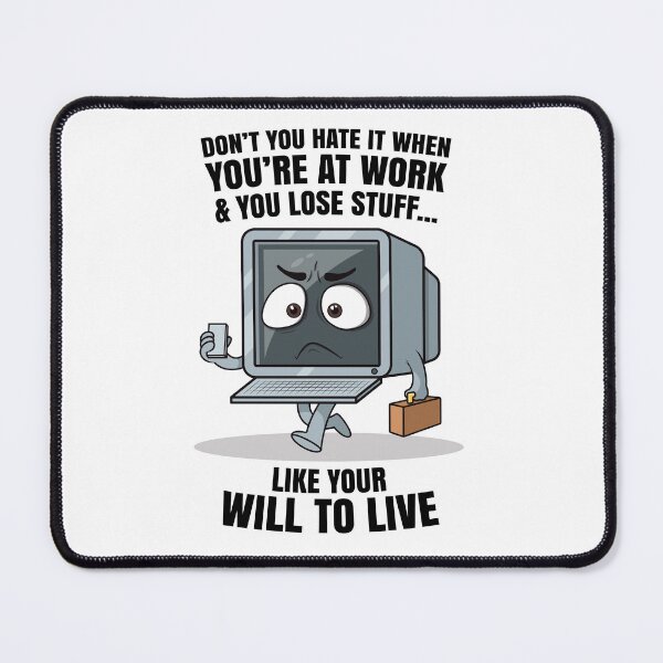 Item preview, Sad office computer – workplace burnout humor “Lose your will to live” funny work joke (on light colors) designed and sold by messy-nessie.