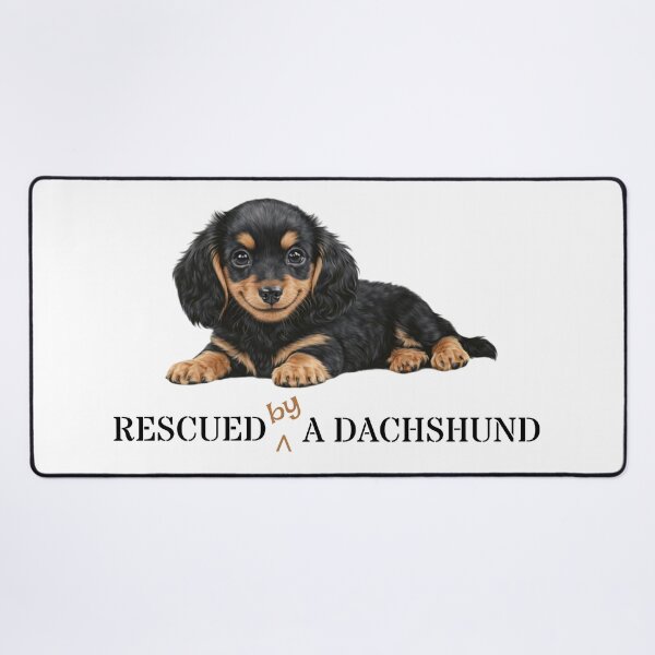 Item preview, Dachshund Puppy Gift: Rescued (by) a Dachshund designed and sold by MFOriginals.