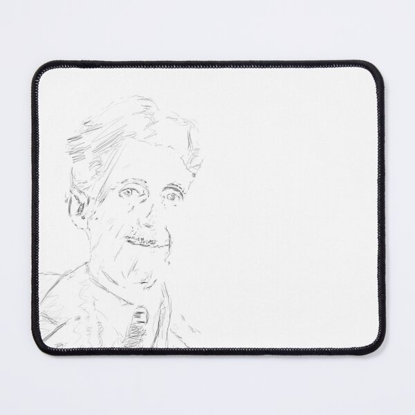 Item preview, George Orwell Portrait. Minimalist Charcoal Sketch designed and sold by WatercolourLily.