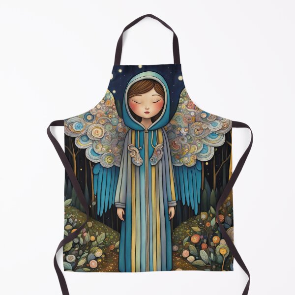 Item preview, Angel with wings wearing a hoodie illuminating the night Forest designed and sold by Colin Bentham.