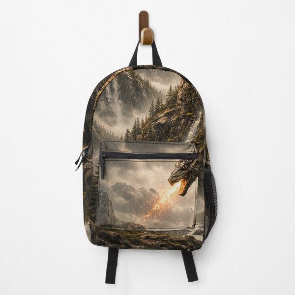 Item preview, Dragon on Mountain Peak – Epic Dark Fantasy Illustration designed and sold by DrizzyV.