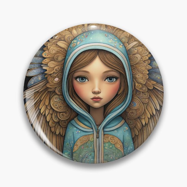 Item preview, Angel with wings wearing a hoodie illuminating the night Forest designed and sold by Colin Bentham.