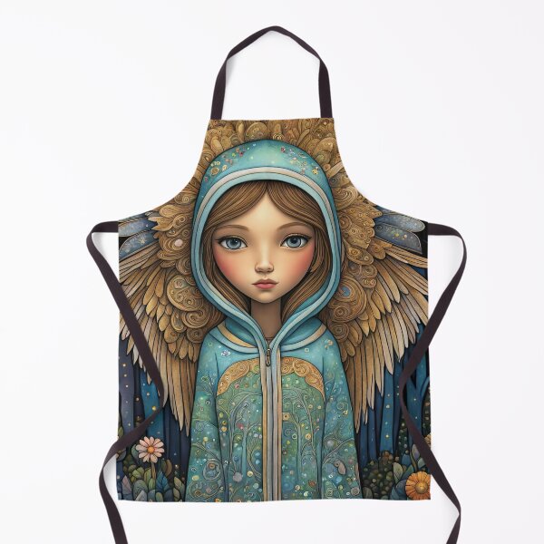 Item preview, Angel with wings wearing a hoodie illuminating the night Forest designed and sold by Colin Bentham.