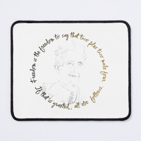 Item preview, Orwellian Truth: 2+2=4 Charcoal Portrait designed and sold by WatercolourLily.