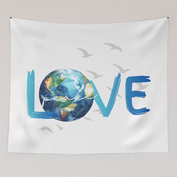 Item preview, Love World Peace designed and sold by LekaDesignShop.