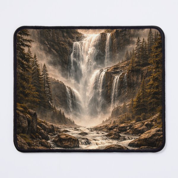 Item preview, Majestic Waterfall – Cinematic Fantasy Nature Landscape designed and sold by DrizzyV.