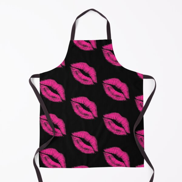 Item preview, Hot Pink Lip Kiss On Black Bold Graphic designed and sold by wackyartwork.