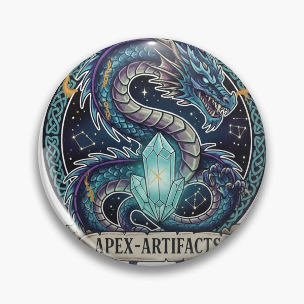 Item preview, Vintage Mythic Dragon Guardian Artifact Badge designed and sold by Apex-Artifacts.