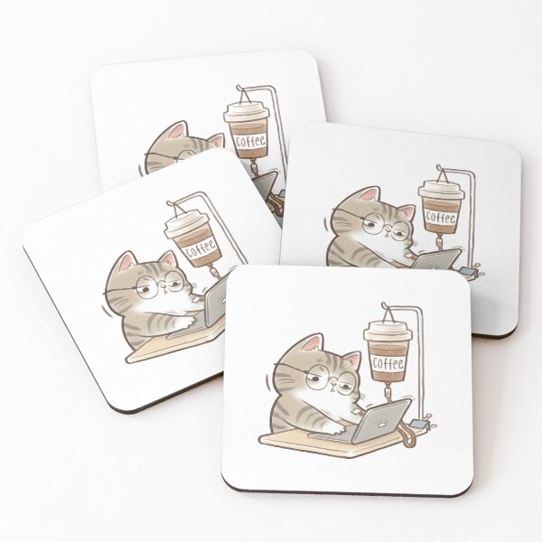 Item preview, Cat coffee addiction  designed and sold by Steele-Art.