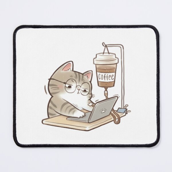 Item preview, Cat coffee addiction designed and sold by Steele-Art.