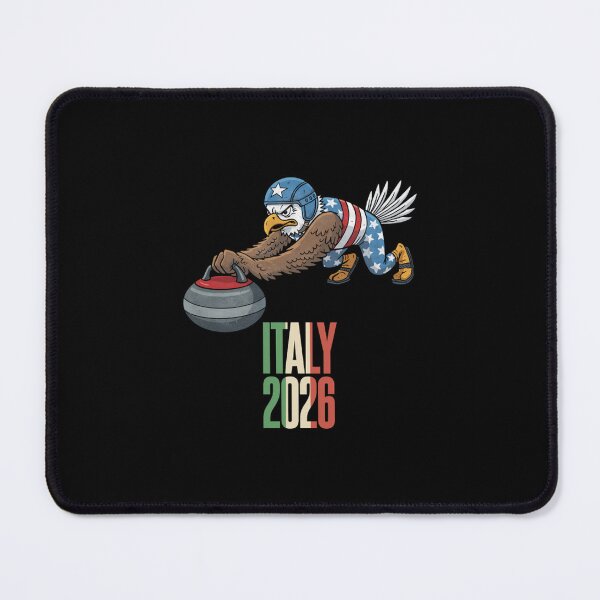 Item preview, Curling Eagle Sweeping Toward Italy 2026 designed and sold by VELORASKYart.