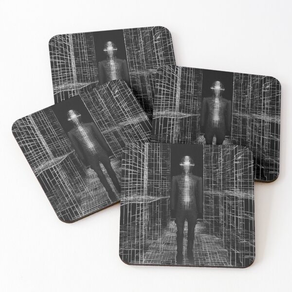 Item preview, Neoprene Nexus: Black & White Gridpunk Futurism designed and sold by mxztar.