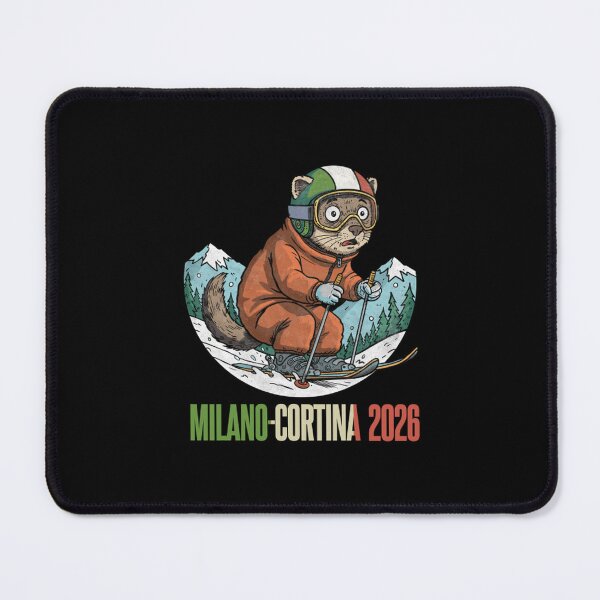 Item preview, Fearless Ermine On Skis Milano Cortina 2026 designed and sold by VELORASKYart.