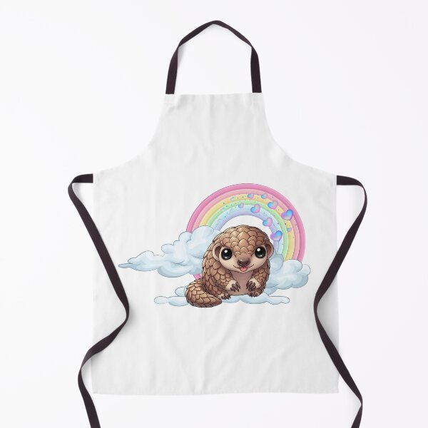 Item preview, Friendly Pangolin - Cute Brown Pangolin on a Cloud with Rainbow designed and sold by Love3Happy.