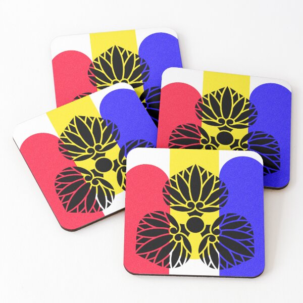 Item preview, Kamon-shiriawase-mitsu-aoi・3 designed and sold by KamonPopArt.
