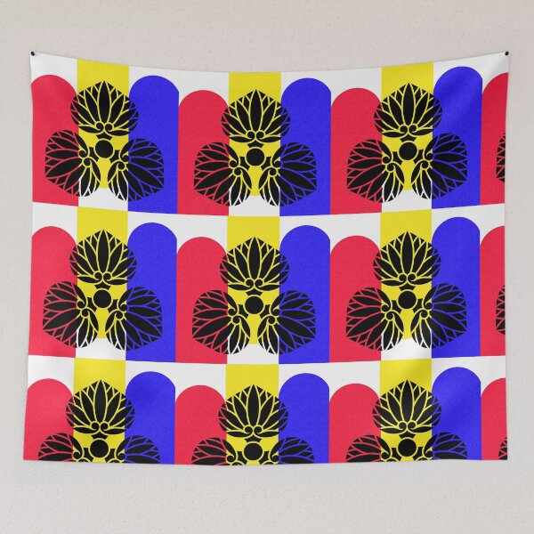 Item preview, Kamon-shiriawase-mitsu-aoi・3 designed and sold by KamonPopArt.